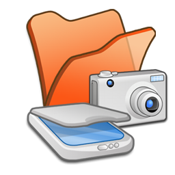 Folder Orange Scanners & Cameras Icon 256x256 png