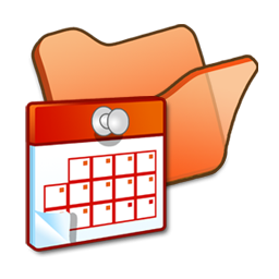 Folder Orange Scheduled Tasks Icon 256x256 png