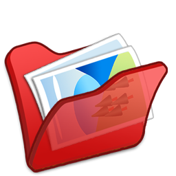 Folder Red My Pictures Icon 256x256 png