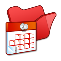 Folder Red Scheduled Tasks Icon 256x256 png