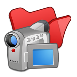 Folder Red Videos Icon 256x256 png