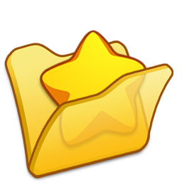 Folder Yellow Favourite Icon 256x256 png