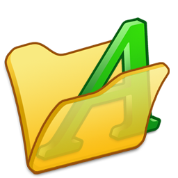 Folder Yellow Font 1 Icon 256x256 png