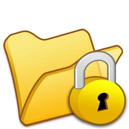 Folder Yellow Locked Icon 256x256 png