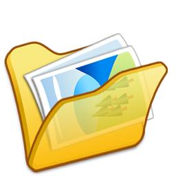 Folder Yellow My Pictures Icon 256x256 png