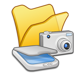 Folder Yellow Scanners & Cameras Icon 256x256 png