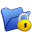 Folder Blue Locked Icon 32x32 png