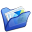 Folder Blue My Pictures Icon 32x32 png