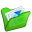 Folder Green My Pictures Icon 32x32 png