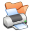 Folder Orange Printer Icon 32x32 png