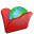 Folder Red Internet Icon 32x32 png