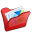 Folder Red My Pictures Icon 32x32 png