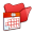 Folder Red Scheduled Tasks Icon 32x32 png