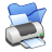 Folder Blue Printer Icon 48x48 png