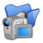 Folder Blue Videos Icon 48x48 png