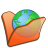 Folder Orange Internet Icon