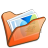 Folder Orange My Pictures Icon 48x48 png