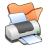 Folder Orange Printer Icon