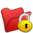 Folder Red Locked Icon 48x48 png