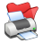 Folder Red Printer Icon 48x48 png