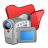 Folder Red Videos Icon 48x48 png