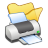 Folder Yellow Printer Icon 48x48 png