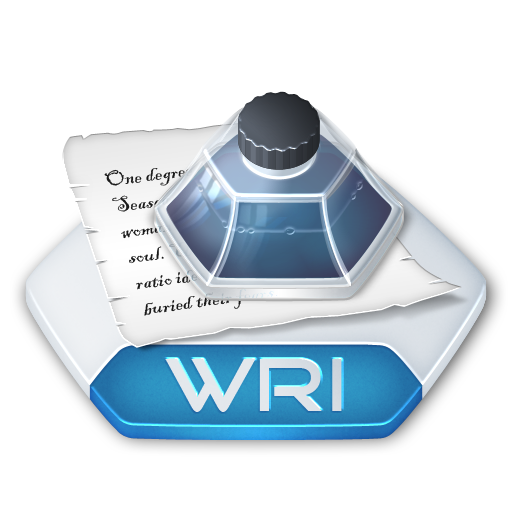 MS Word WRI Icon - Senary System Icons - SoftIcons.com