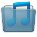 Folder Music Blue Icon 128x128 png
