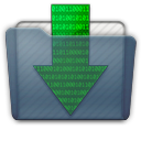 Graphite Folder Downloads Icon 128x128 png