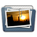 Graphite Folder Pictures Alt Icon 128x128 png