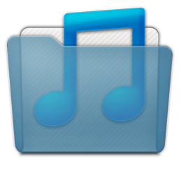 Folder Music Blue Icon 256x256 png