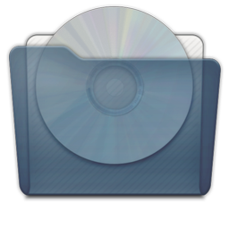 Graphite Folder CD Icon 256x256 png