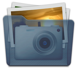 Graphite Folder Pictures Alt 2 Icon 256x256 png