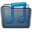 Graphite Folder Music Blue Icon 32x32 png