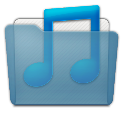 Folder Music Blue Icon 512x512 png
