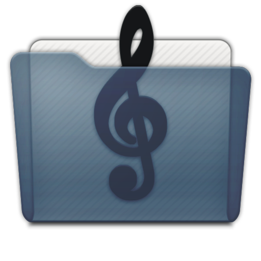 Graphite Folder Music Alt Icon 512x512 png