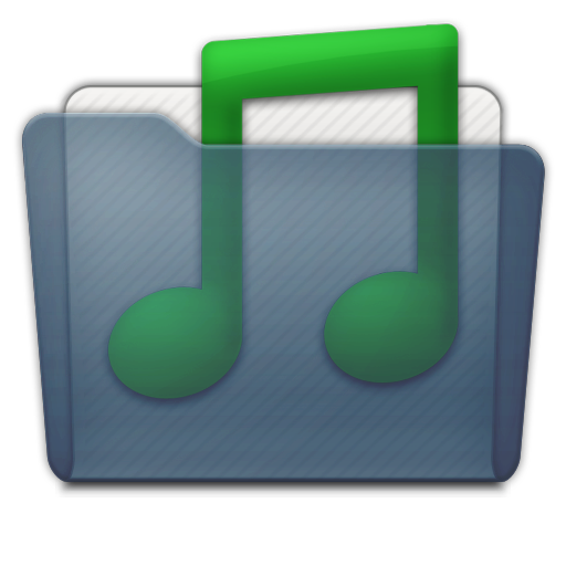 Graphite Folder Music Icon 512x512 png