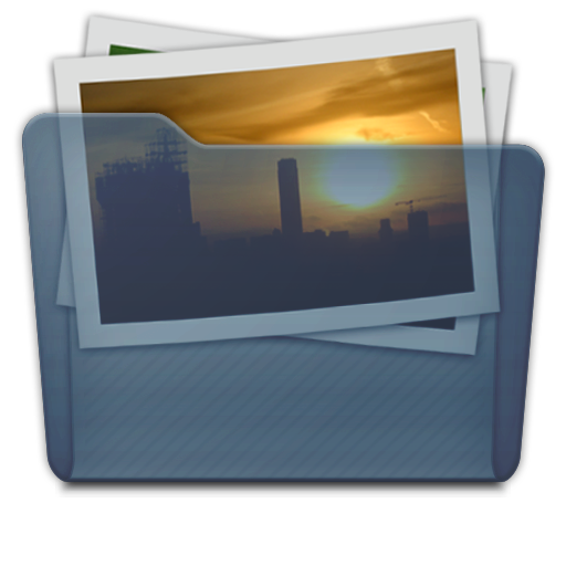 Graphite Folder Pictures Icon 512x512 png