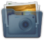 Graphite Folder Pictures Alt 2 Icon 64x64 png