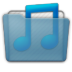 Folder Music Blue Icon 72x72 png