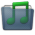 Graphite Folder Music Icon 72x72 png