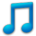 Toolbar Music Blue Icon 72x72 png