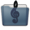 Graphite Folder Music Alt Icon 96x96 png