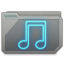 Folder Music Blue Icon 64x64 png