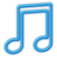 Toolbar Music Blue Icon 64x64 png