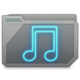 Folder Music Blue Icon 80x80 png
