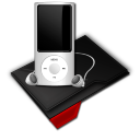 Folder My Music Mp3 Red Icon 128x128 png