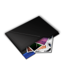 Folder My Pictures Inside Blue Icon 128x128 png