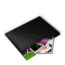 Folder My Pictures Inside Green Icon 128x128 png