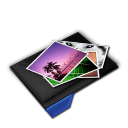 Folder My Pictures Blue Icon 128x128 png